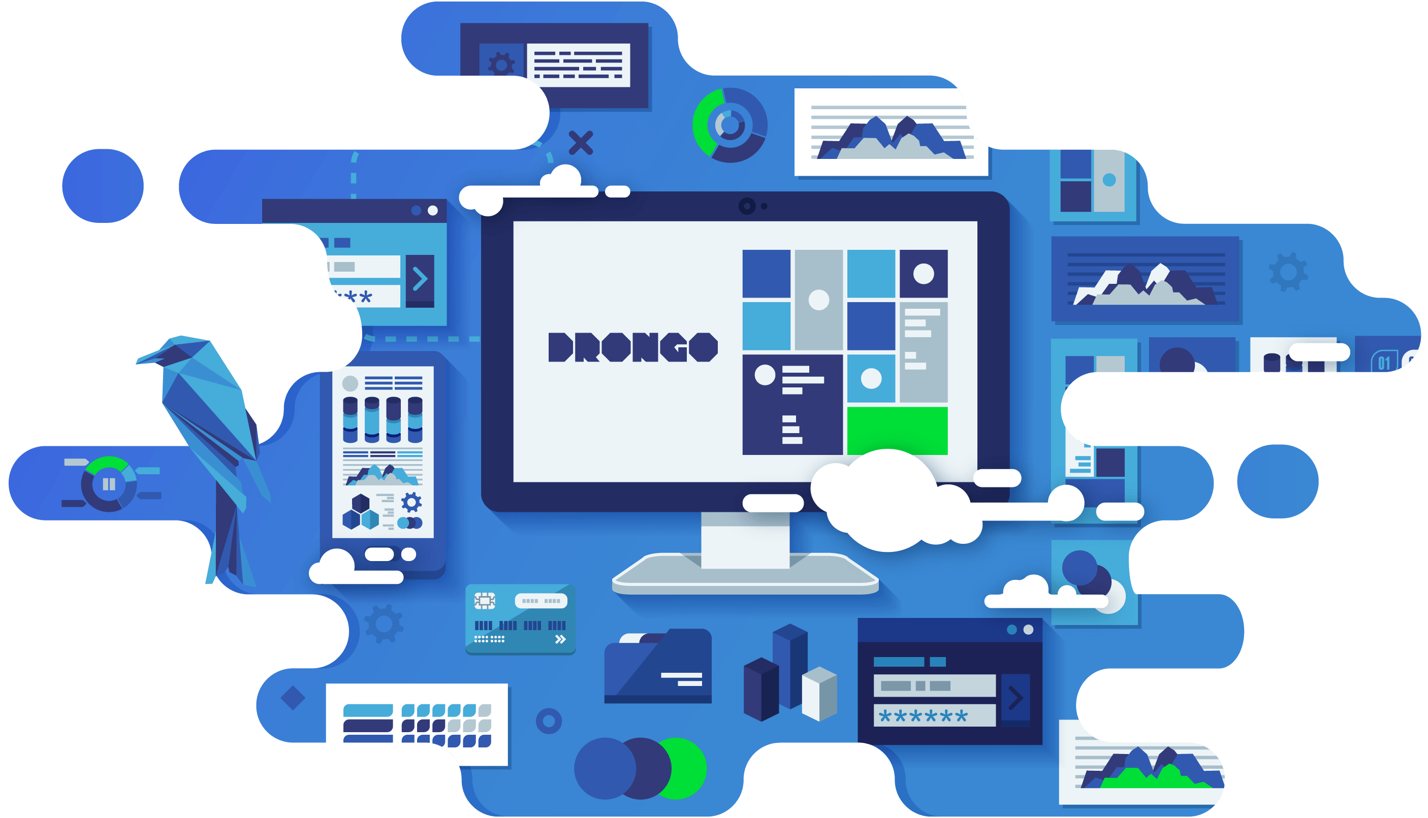 Optional point-driven carts and systems
